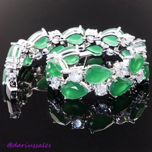 Jewelry - Silver 925 Bracelet Jewlery emerald Gemstone